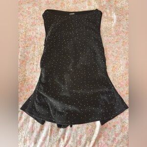 Women's Boat Neck Rhinestone Knotted Tank Top Waist-Cinching